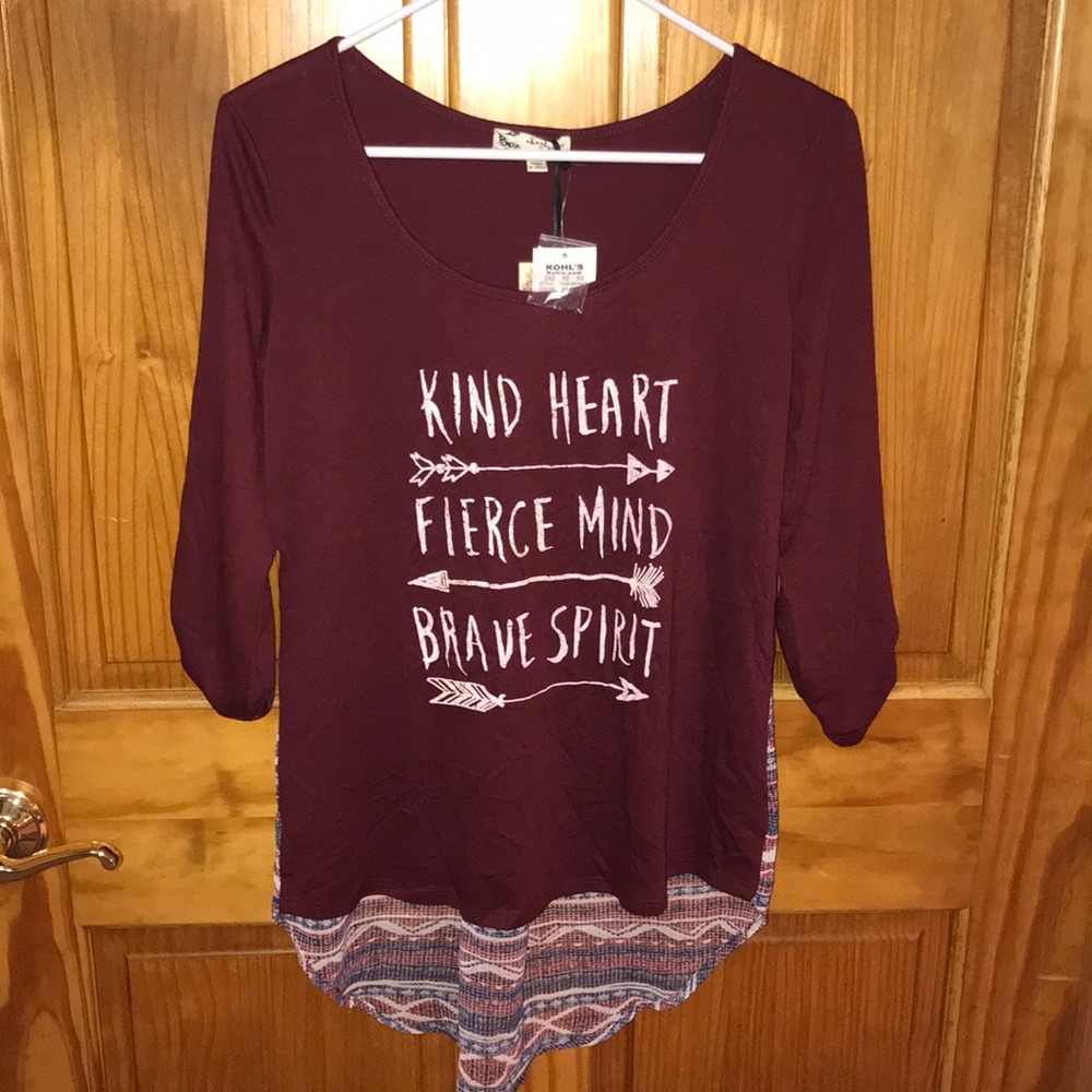 Teens Medium 3/4 sleeve shirt